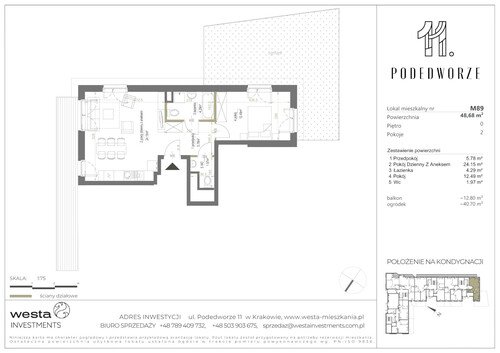 Plan Palladio Podedworze Pasek Paluch Sp. k. mieszkanie w inwestycji ul. Podedworze 11 Podedworze 11