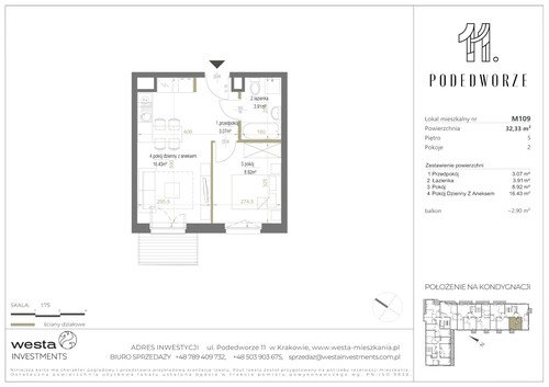 Plan Palladio Podedworze Pasek Paluch Sp. k. mieszkanie w inwestycji ul. Podedworze 11 Podedworze 11