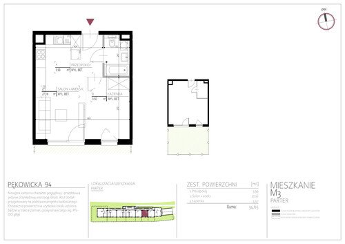 Plan Real-Construct Sp. z o.o. mieszkanie w inwestycji ul. Pękowicka 94 Pękowicka 94