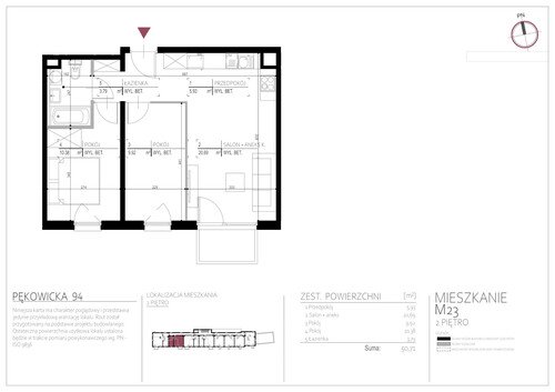 Plan Real-Construct Sp. z o.o. mieszkanie w inwestycji ul. Pękowicka 94 Pękowicka 94