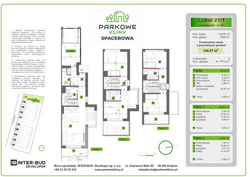 Plan Inter-Bud Developer Sp. z o.o. dom w inwestycji ul. Spacerowa Parkowe Kliny