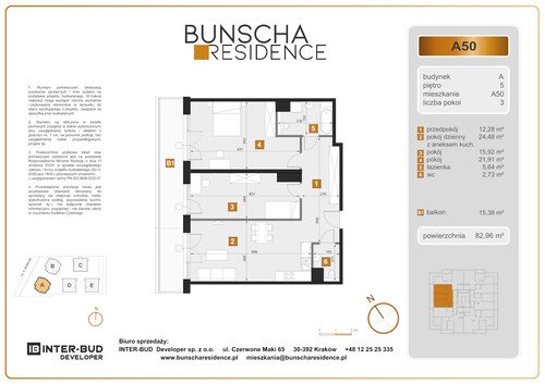 Plan Inter-Bud Developer Sp. z o.o. mieszkanie w inwestycji ul. Bunscha Bunscha Residence (wkrótce w sprzedaży) 