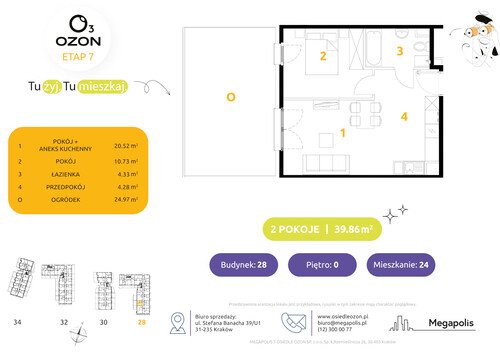 Plan Megapolis mieszkanie w inwestycji ul. Banacha Osiedle OZON Etap 7