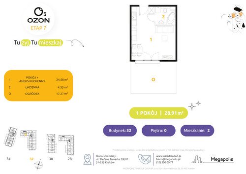 Plan Megapolis mieszkanie w inwestycji ul. Banacha Osiedle OZON Etap 7