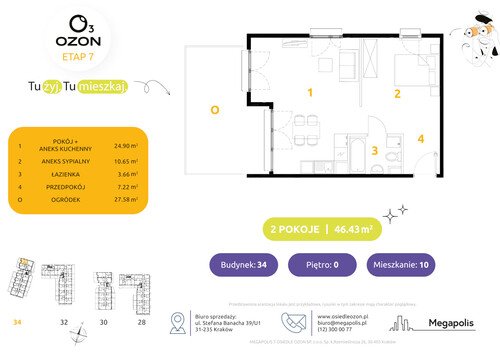 Plan Megapolis mieszkanie w inwestycji ul. Banacha Osiedle OZON Etap 7