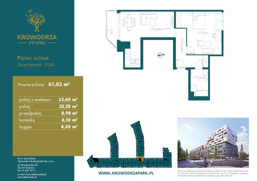 Plan Tętnowski Development mieszkanie w inwestycji ul. Lea / al. Kijowska Krowodrza Park - bud. A