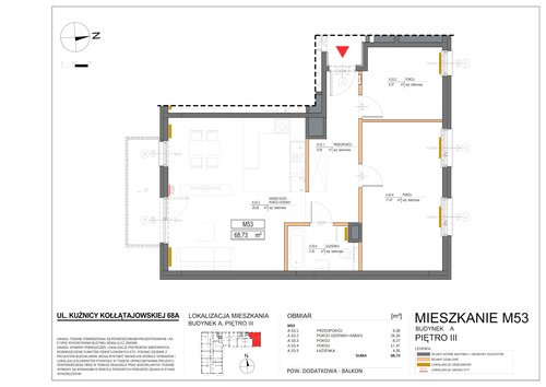 Plan Real-Construct Sp. z o.o. mieszkanie w inwestycji ul. Kuźnicy Kołłątajowskiej 68-68A Kuźnicy Kołłątajowskiej 68