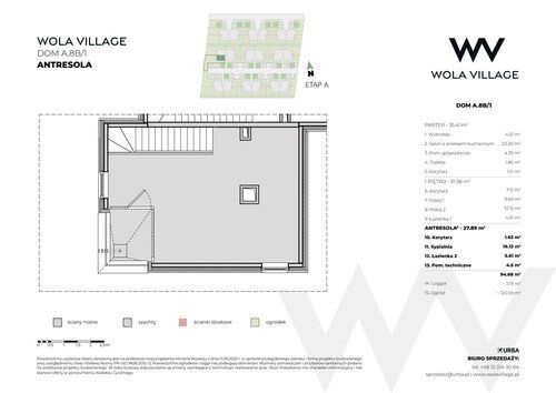 Plan Wola Village Urba CK Sp. z o.o. Sp. k. mieszkanie w inwestycji ul. Podłużna Wola Village - etap IA i IB 