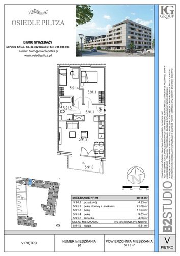 Plan KG Group Sp. z o.o. mieszkanie w inwestycji ul. Piltza - etap X Osiedle Piltza
