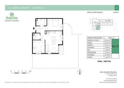 Plan Stylhut Plus sp. z o.o. mieszkanie w inwestycji ul. Lasówka Osiedle Lasówka - bud. B