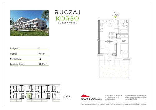 Plan Wojt Bud Sp. z o.o. mieszkanie w inwestycji ul. Jana Piltza 23 Ruczaj Korso - etap III