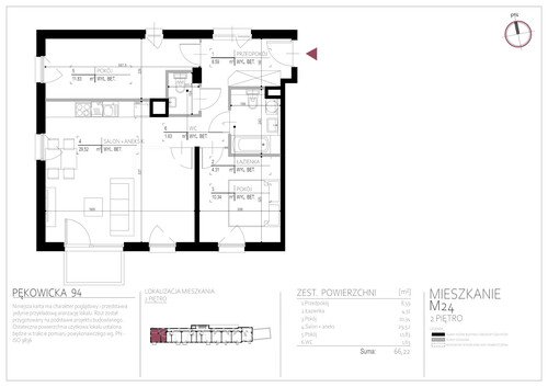 Plan Real-Construct Sp. z o.o. mieszkanie w inwestycji ul. Pękowicka 94 Pękowicka 94