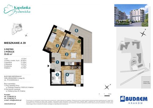 Plan BUDREM mieszkanie w inwestycji ul. Pychowicka 3 Kapelanka-Pychowicka - budynek A