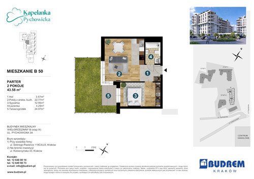 Plan BUDREM mieszkanie w inwestycji ul. Pychowicka 3A Kapelanka-Pychowicka - budynek B