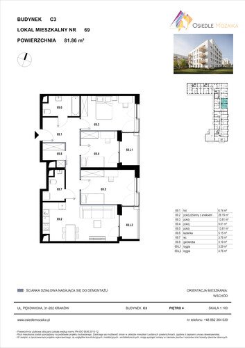 Plan KG Group Sp. z o.o. mieszkanie w inwestycji  Osiedle Mozaika - bud. C3