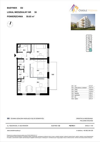 Plan KG Group Sp. z o.o. mieszkanie w inwestycji  Osiedle Mozaika - bud. D2