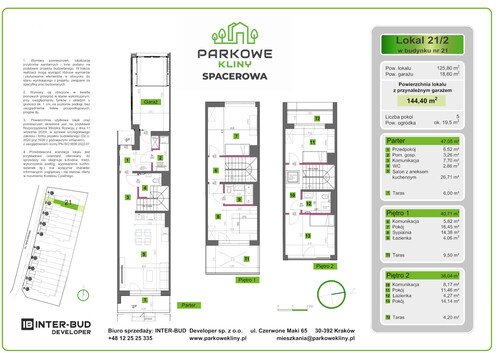 Plan Inter-Bud Developer Sp. z o.o. dom w inwestycji ul. Spacerowa Parkowe Kliny