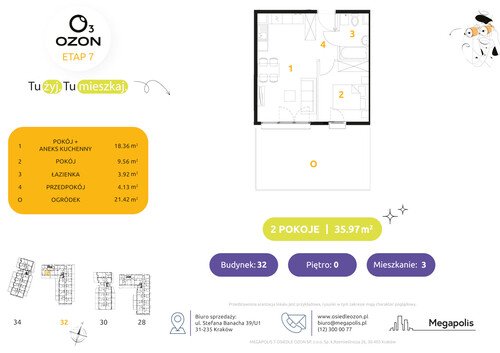 Plan Megapolis mieszkanie w inwestycji ul. Banacha Osiedle OZON Etap 7