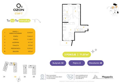 Plan Megapolis mieszkanie w inwestycji ul. Banacha Osiedle OZON Etap 7