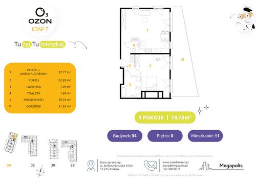 Plan Megapolis mieszkanie w inwestycji ul. Banacha Osiedle OZON Etap 7