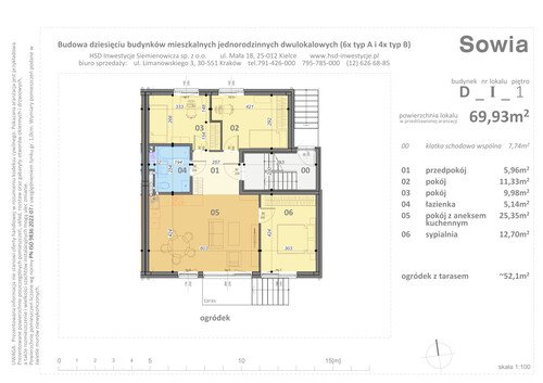 Plan HSD Inwestycje Siemienowicza Sp. z o.o. mieszkanie w inwestycji ul. Sowia Sowia