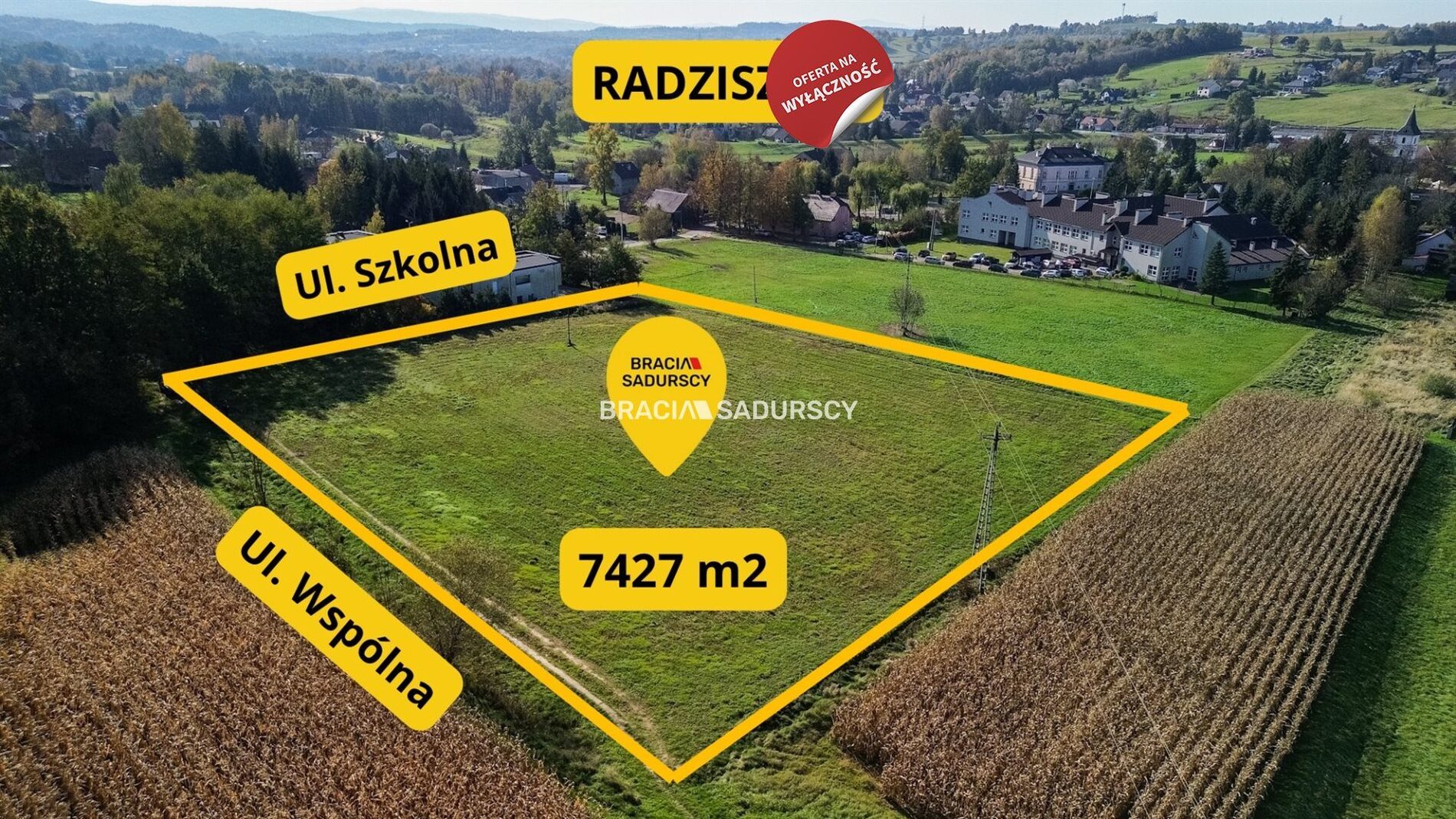 Działka na sprzedaż Skawina (gw) Radziszów Szkolna