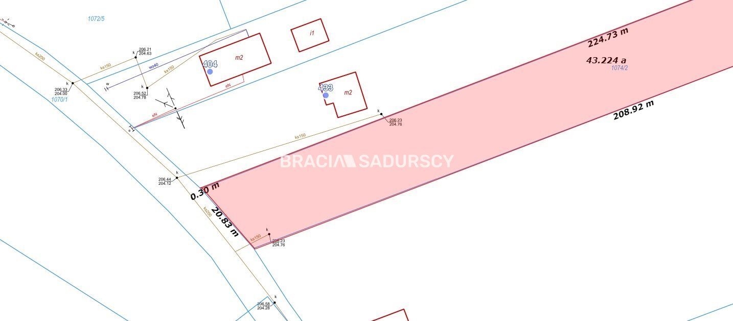 Działka na sprzedaż Liszki Kryspinów 